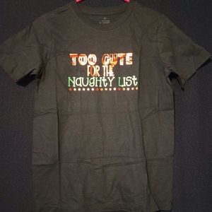 "Too Cute For The Naughty List" Youth Shirt